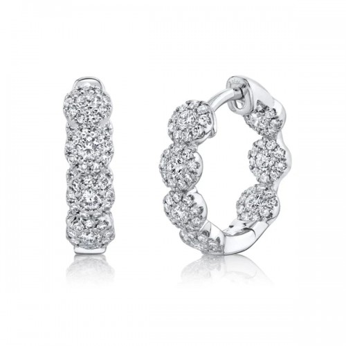 Hoop Diamond Earrings