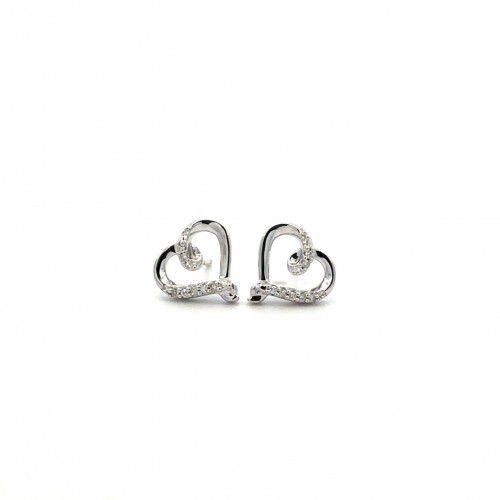 Diamond Heart Earrings