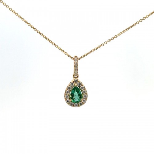 Emerald and Diamond Pendant