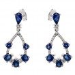 Sapphire Diamond Dangle Earrings