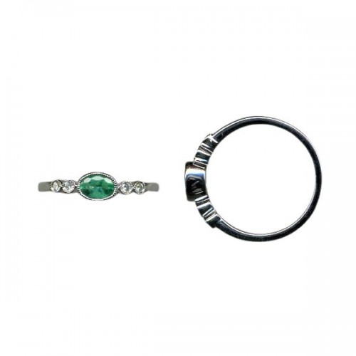 Emerald and Diamond Ring