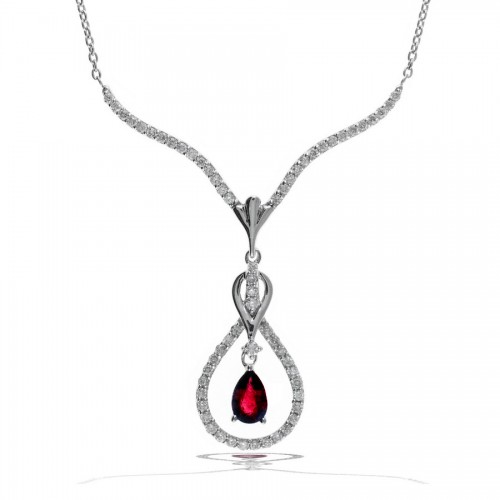 Ruby  Diamond Necklace