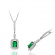 Emerald Diamond Pendant