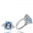 Aquamarine Diamond Ring