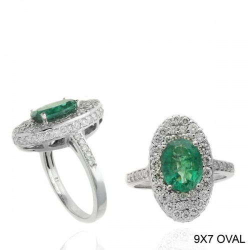 Emerald  Diamond Ring