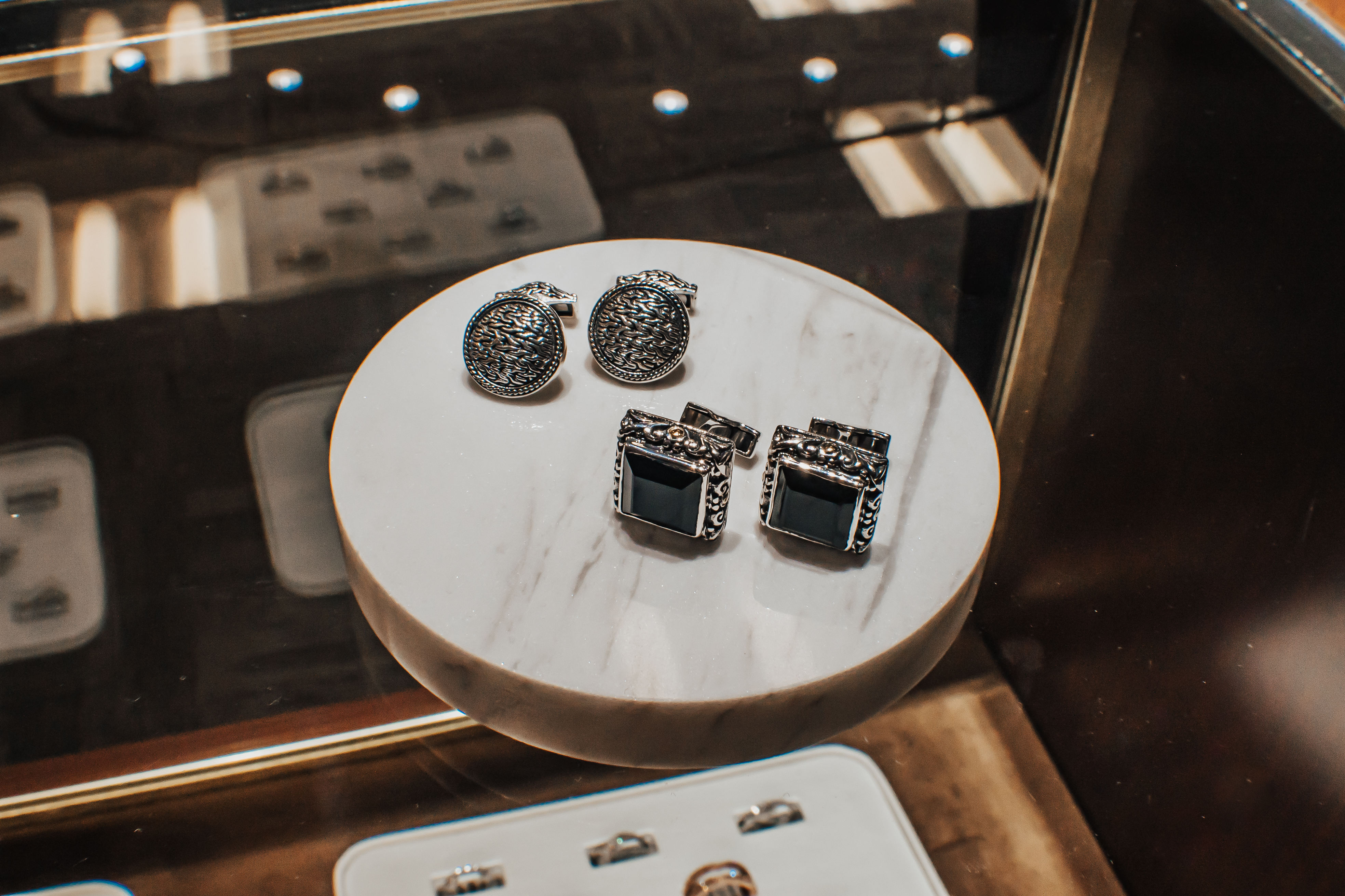 Two pairs of men's cuff links