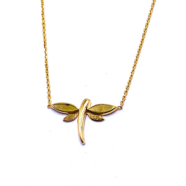 Dragonfly Chain Necklace 45cm/17.5 / Gold