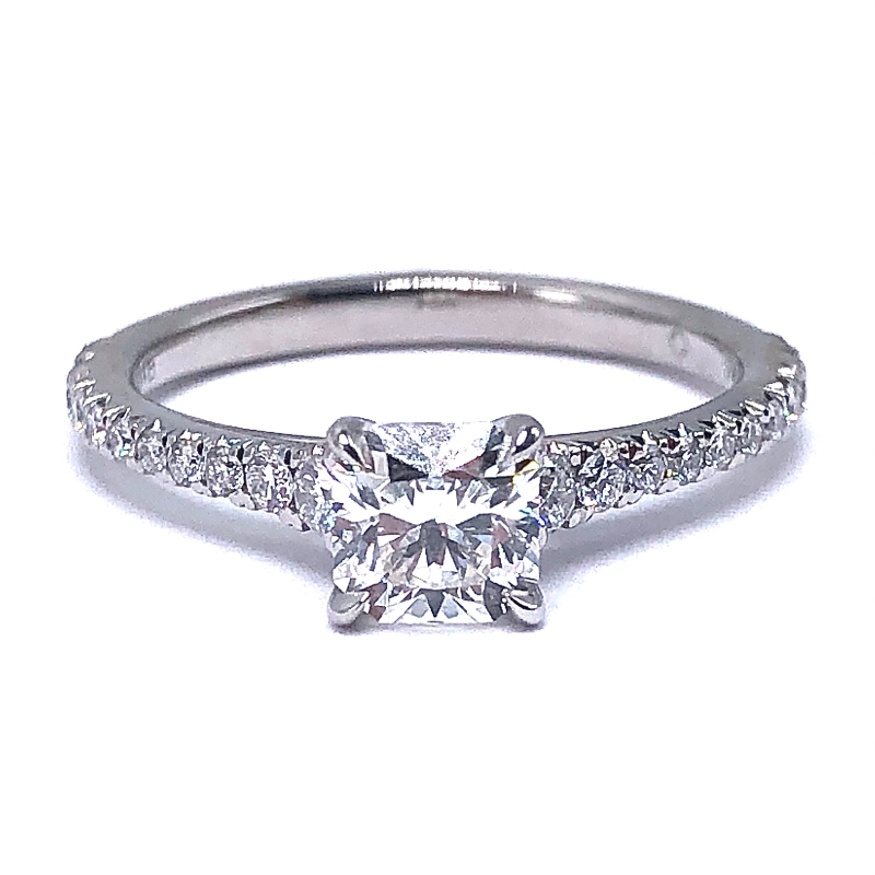 De Beers Forevermark Icon™ Setting Cushion Engagement Ring with