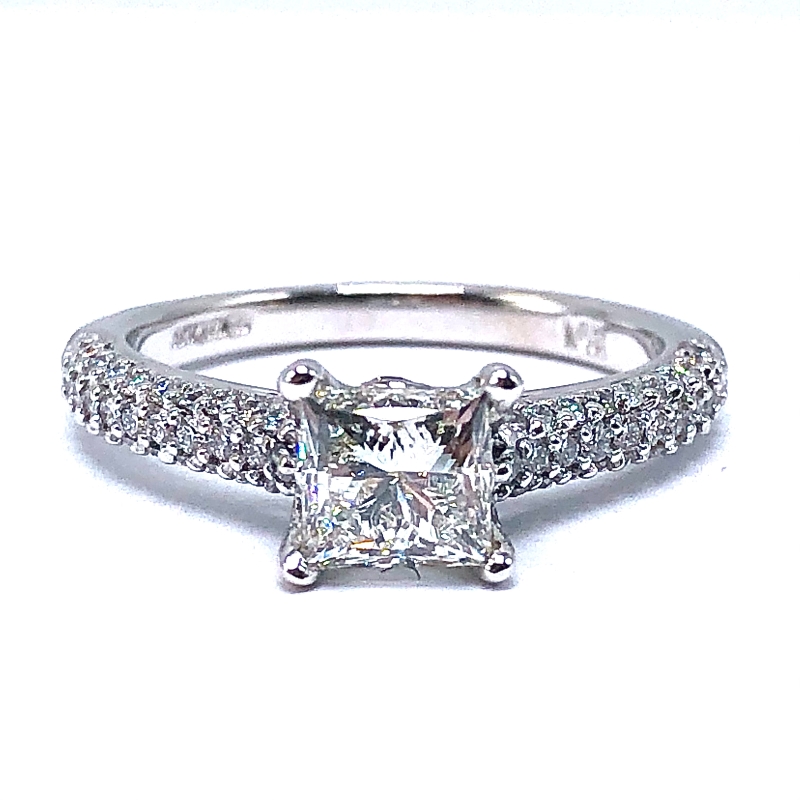 Promise princess-cut diamond engagement ring, De Beers