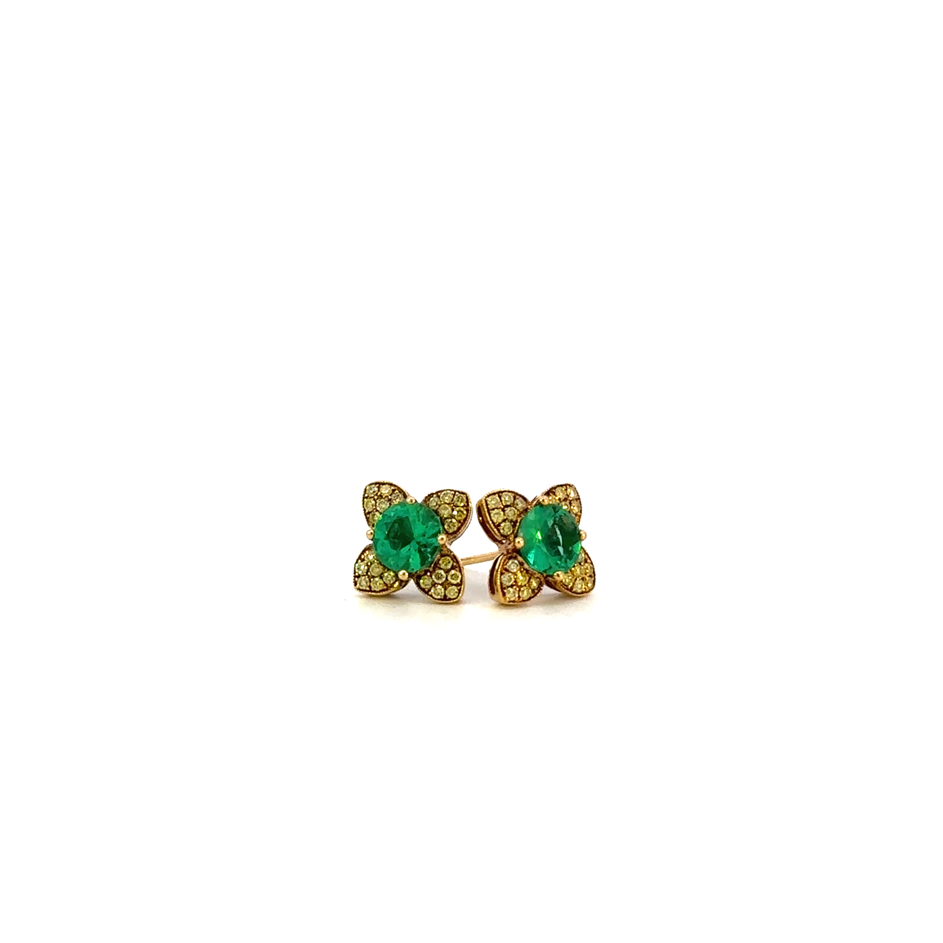 Emerald and Diamond Earrings