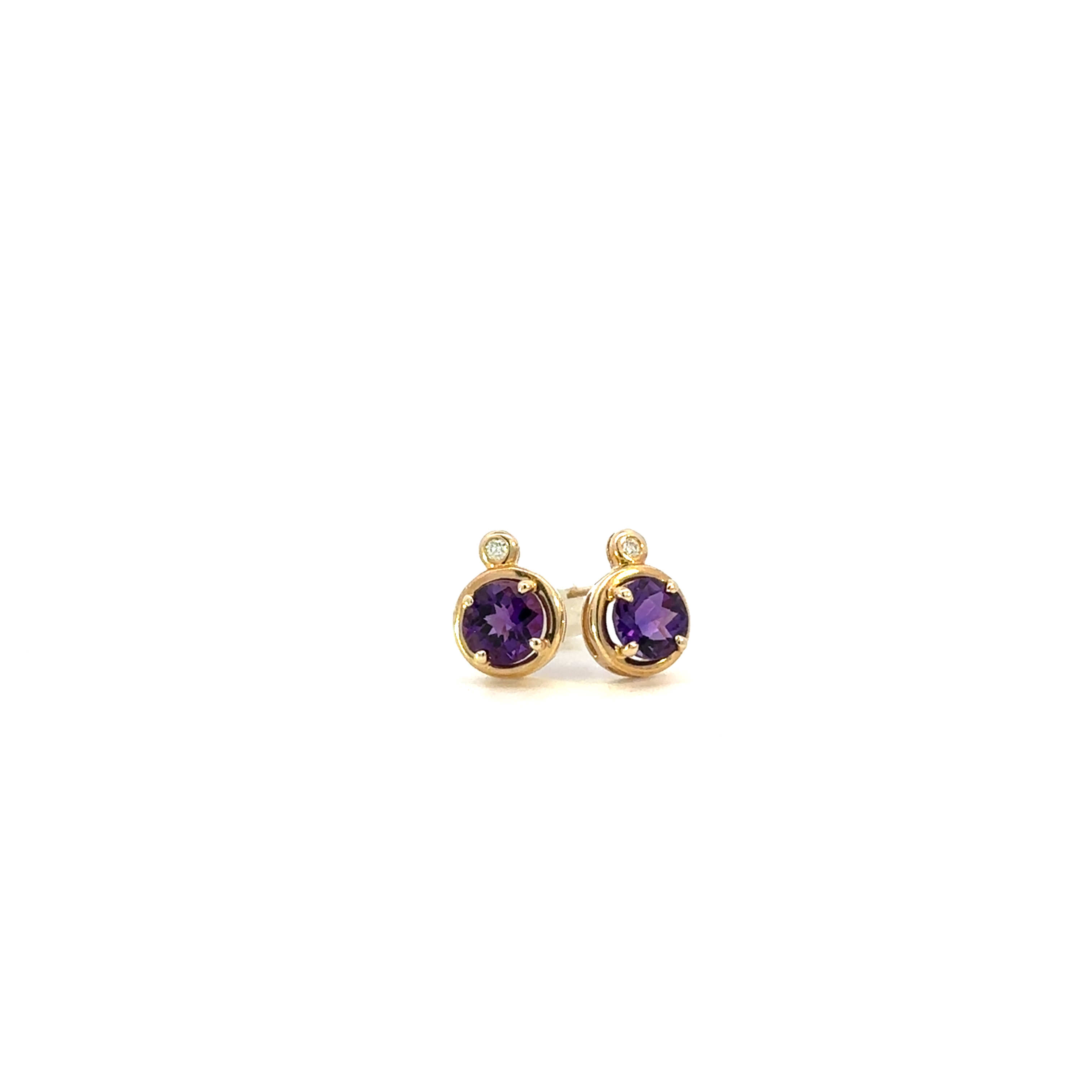 Amethyst and Diamond Earrings