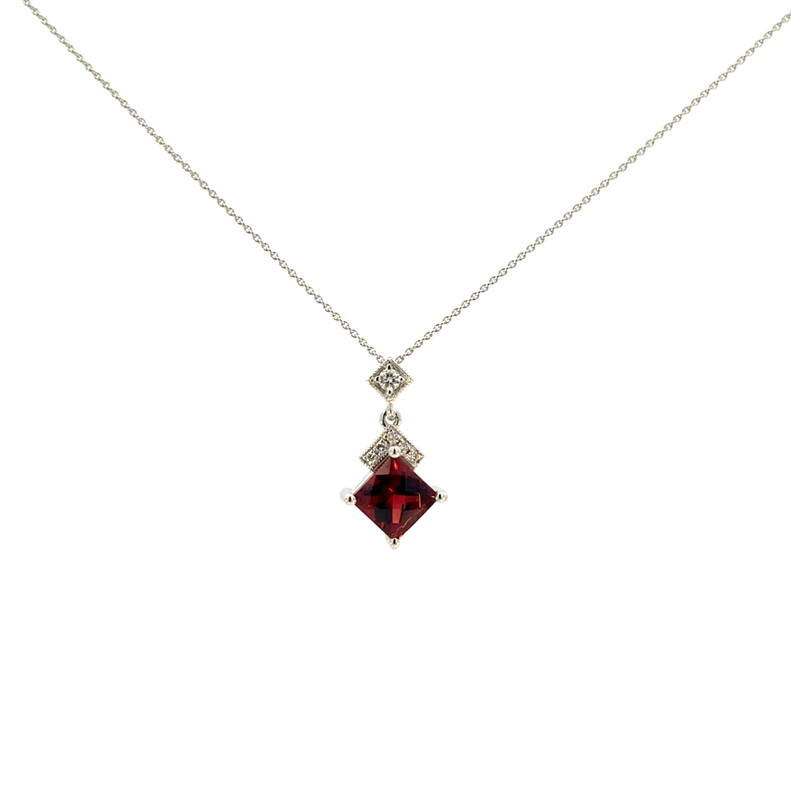 Garnet and Diamond Pendant