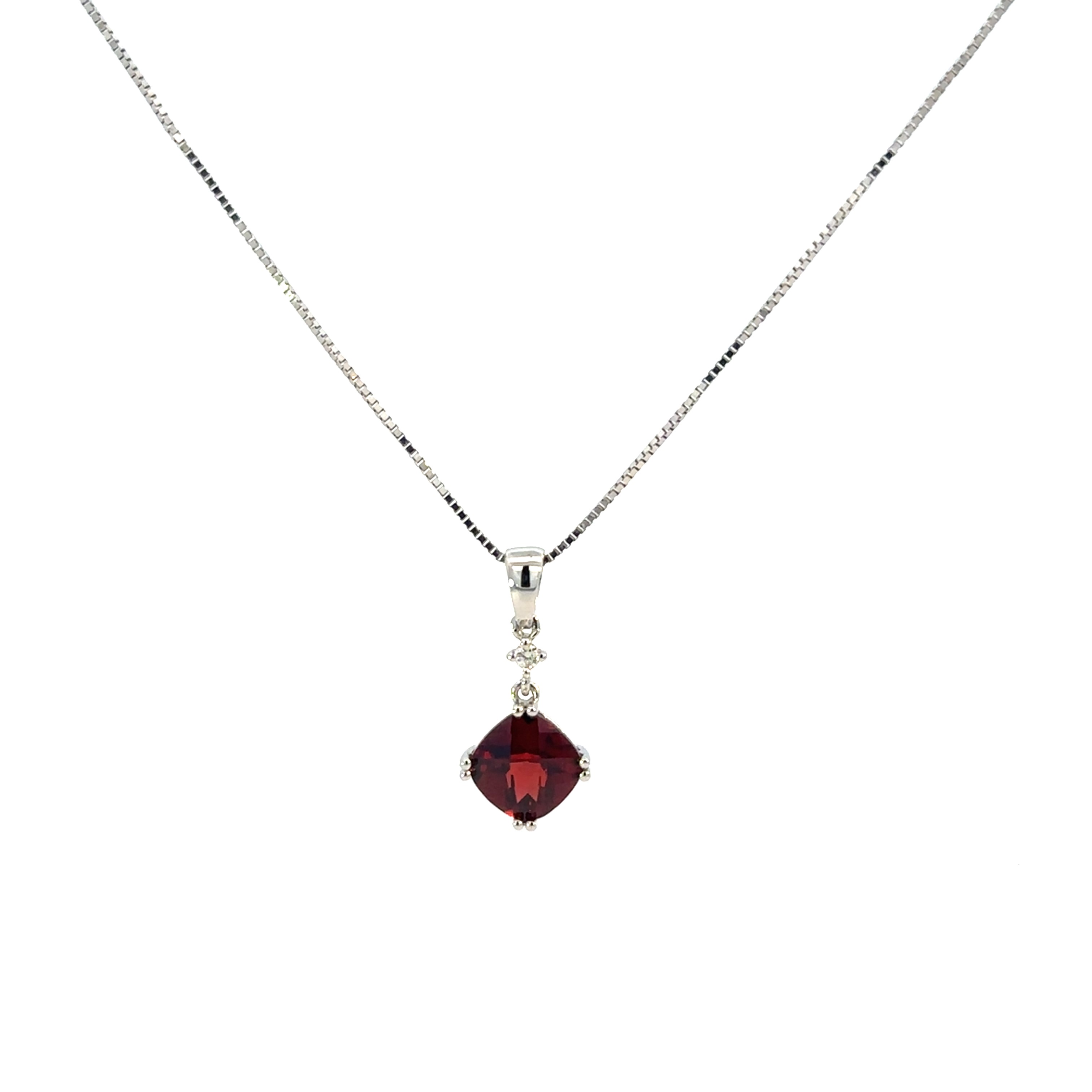 Garnet and Diamond Pendant