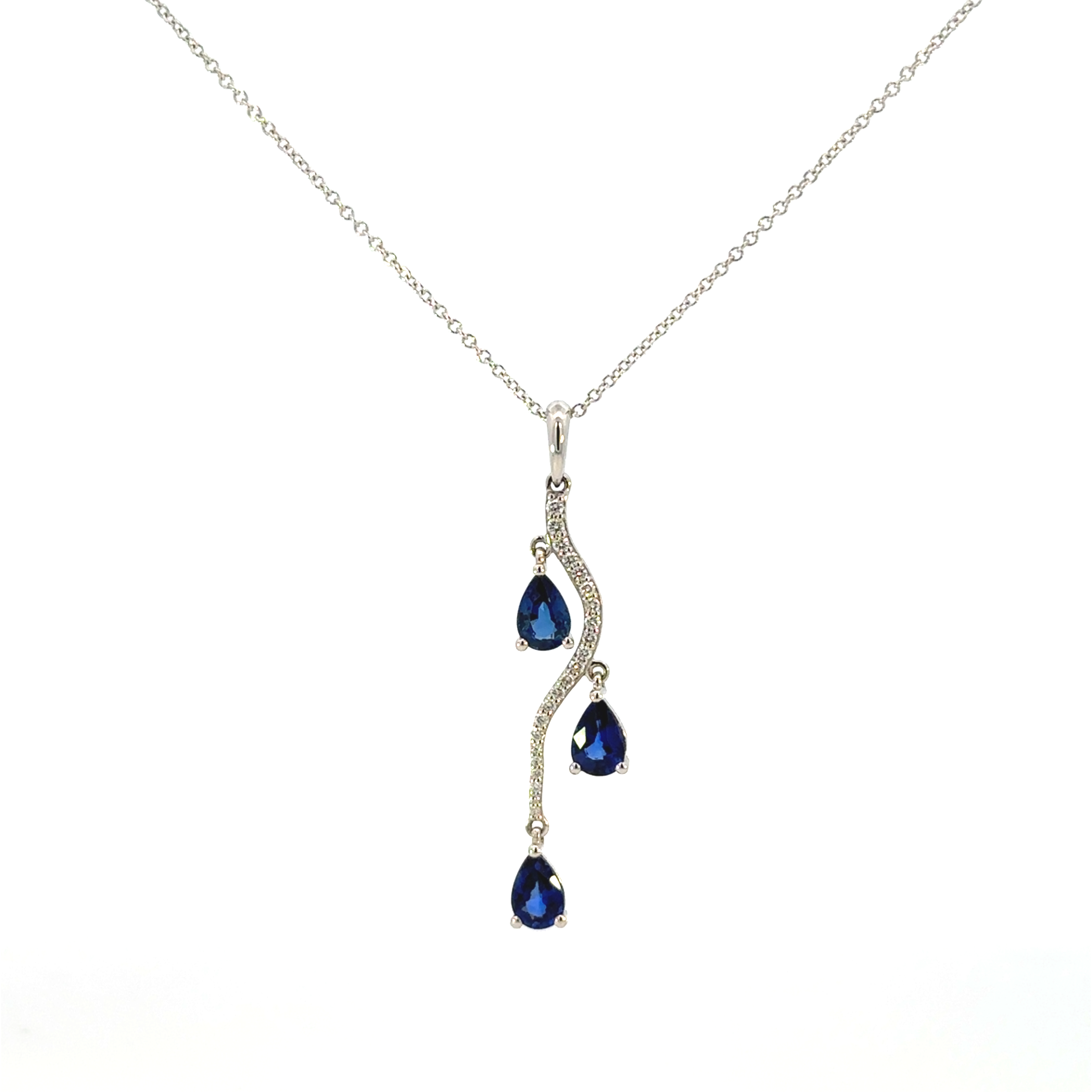 Simon G. Sapphire and Diamond Necklace