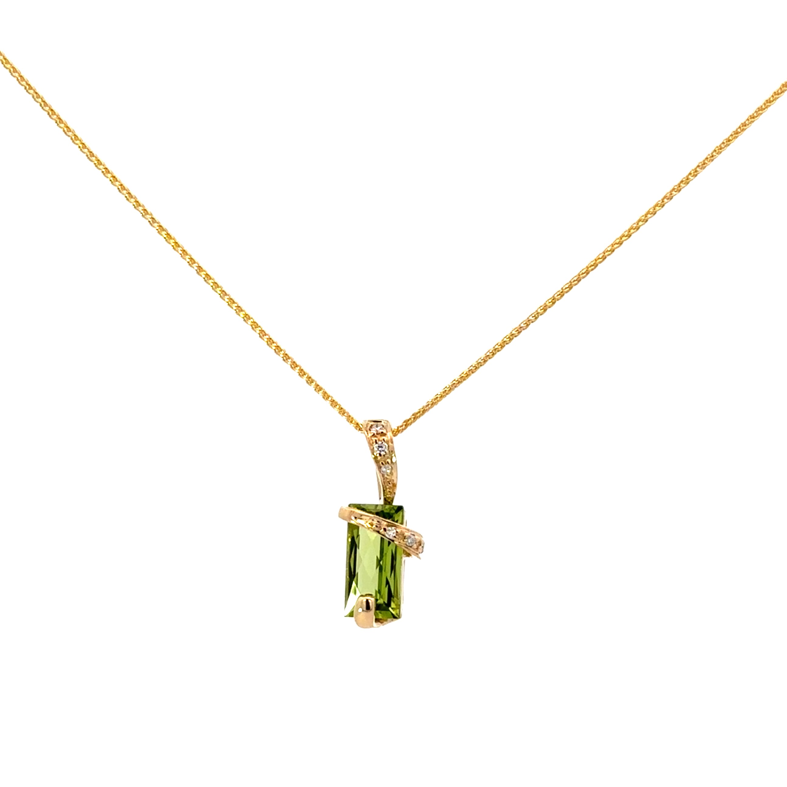 Peridot & Diamond Pendant