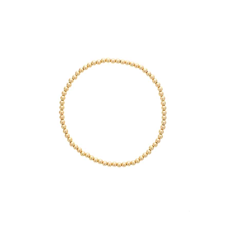 3mm Gold Filled Beaded Bracelet