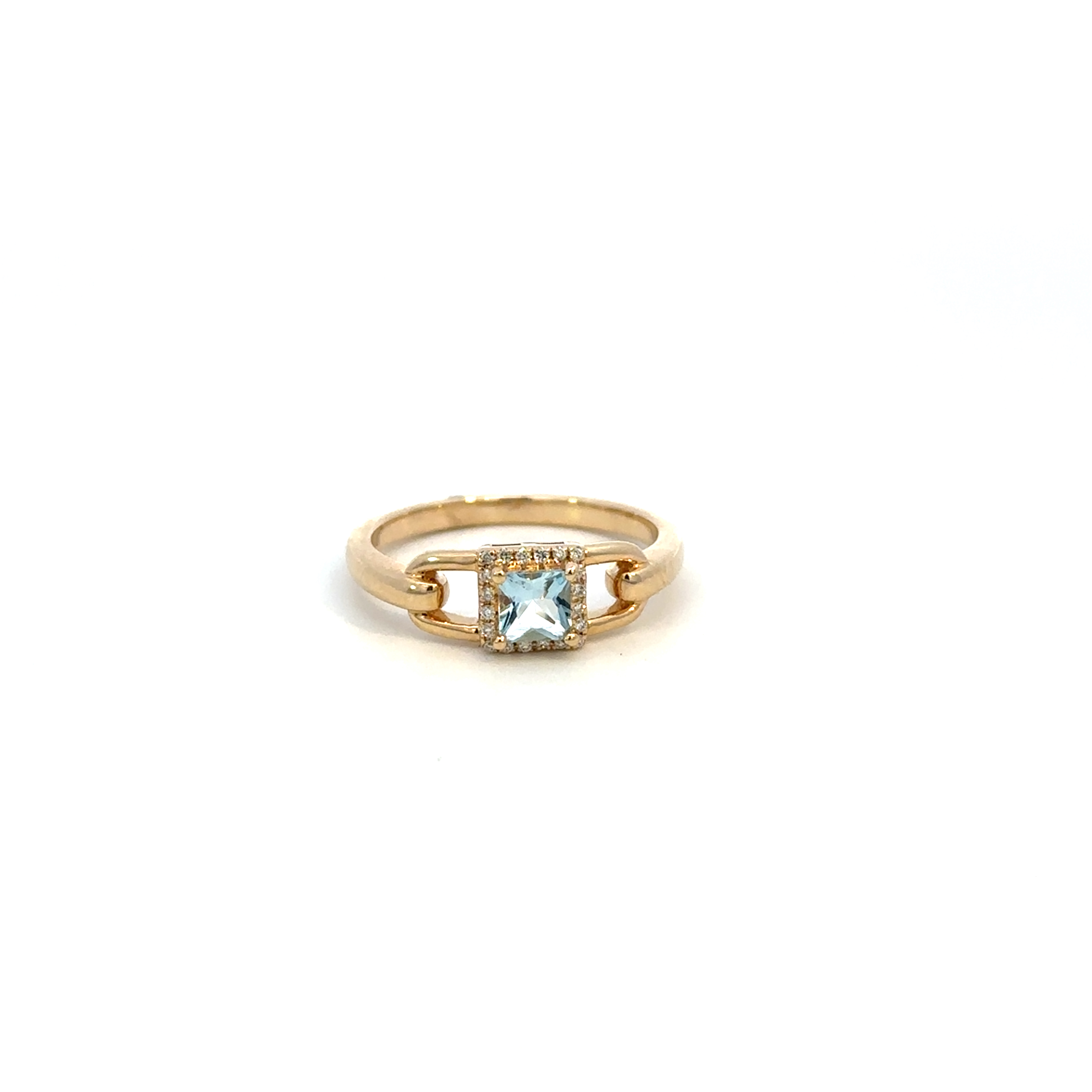 Aquamarine & Diamond Ring