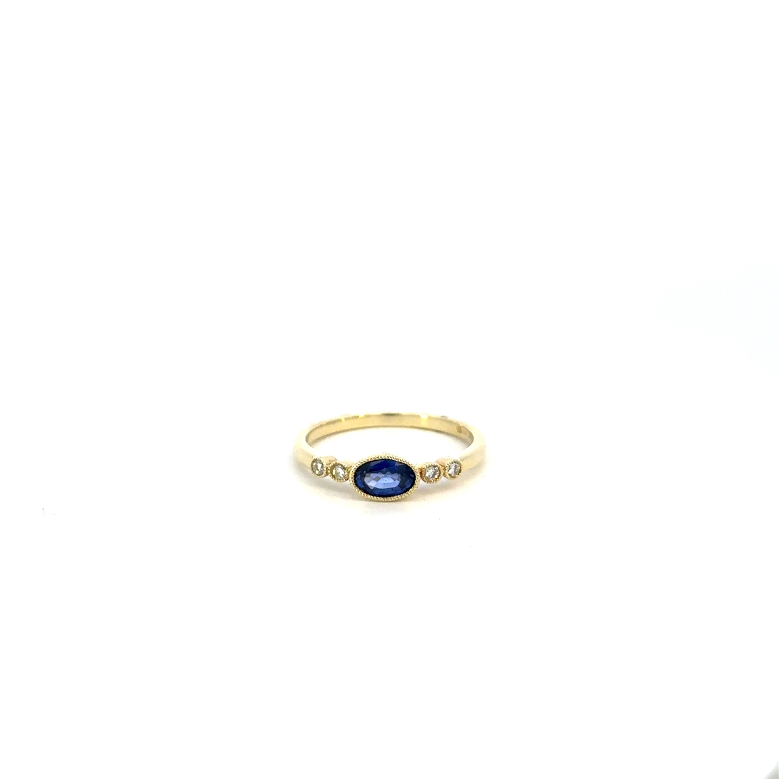 Oval Sapphire and Diamond Ring