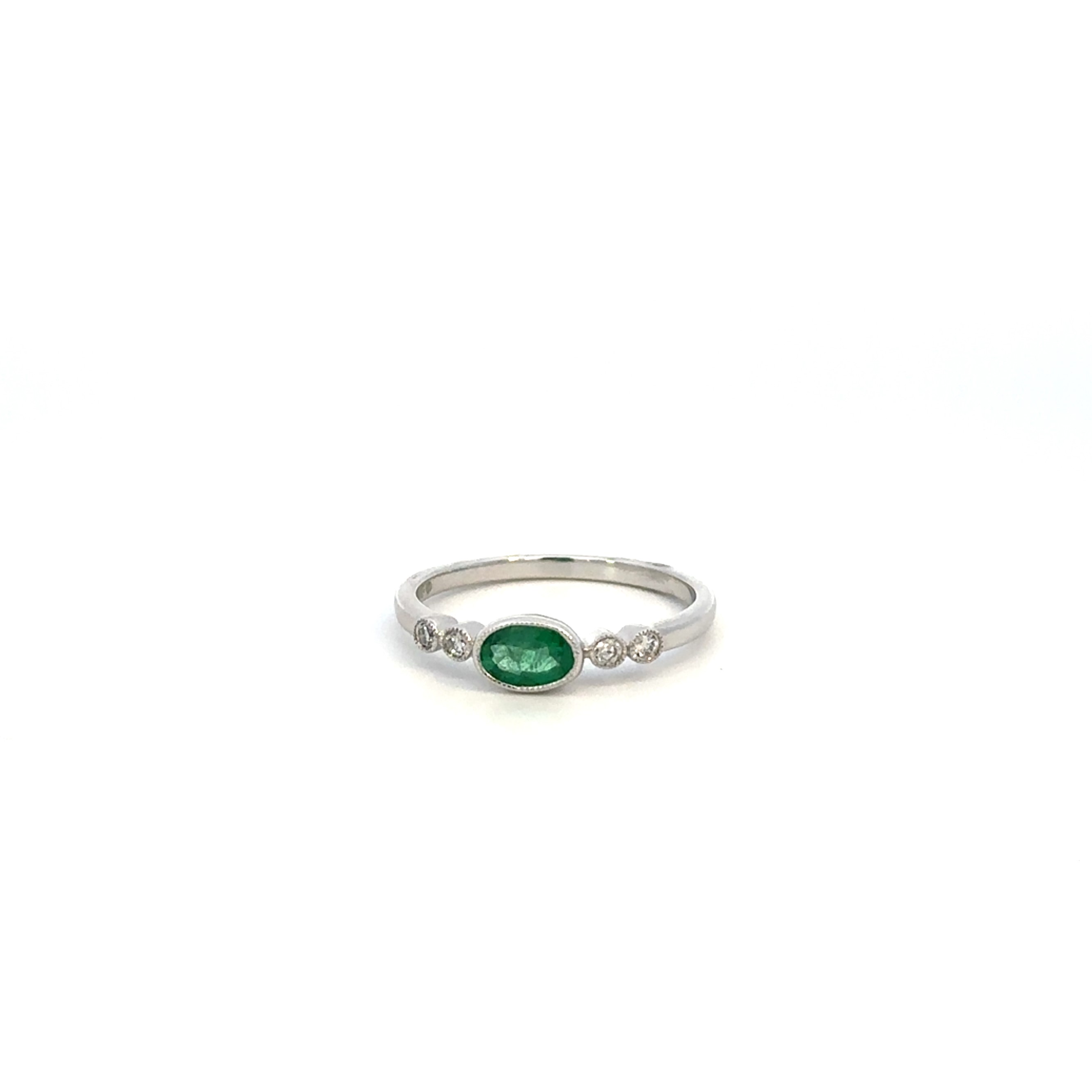 Emerald and Diamond Ring