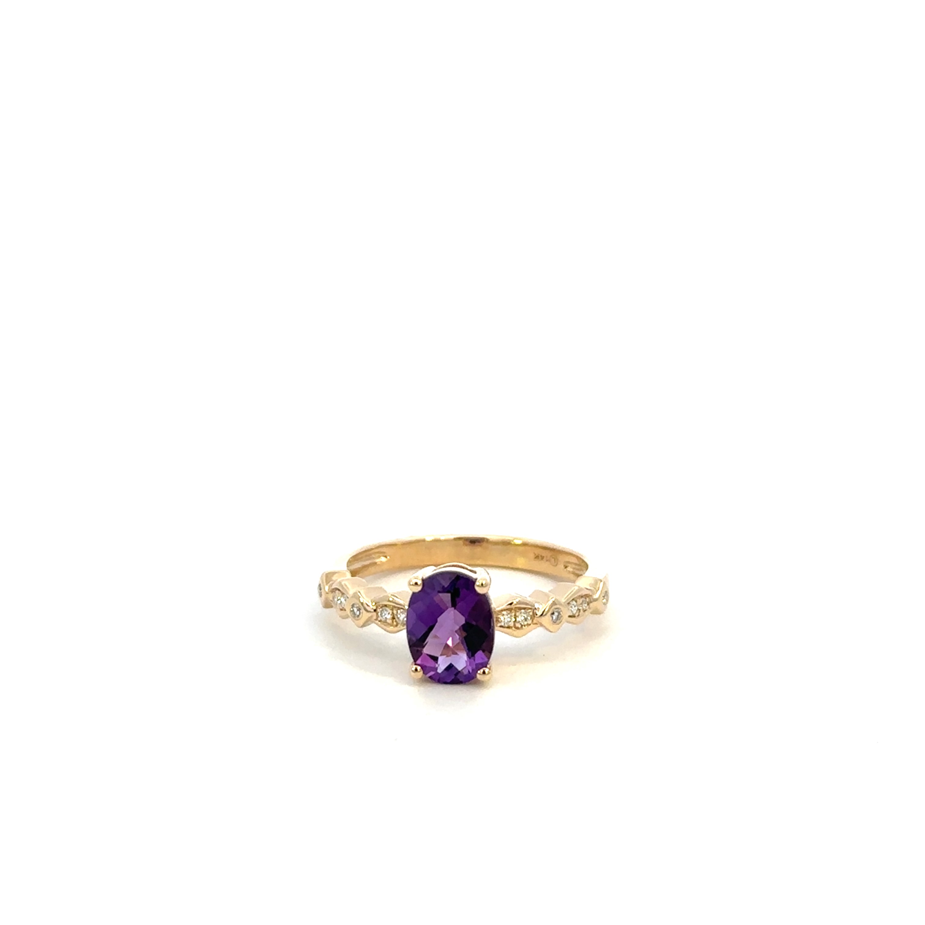 Amethyst & Diamond Ring