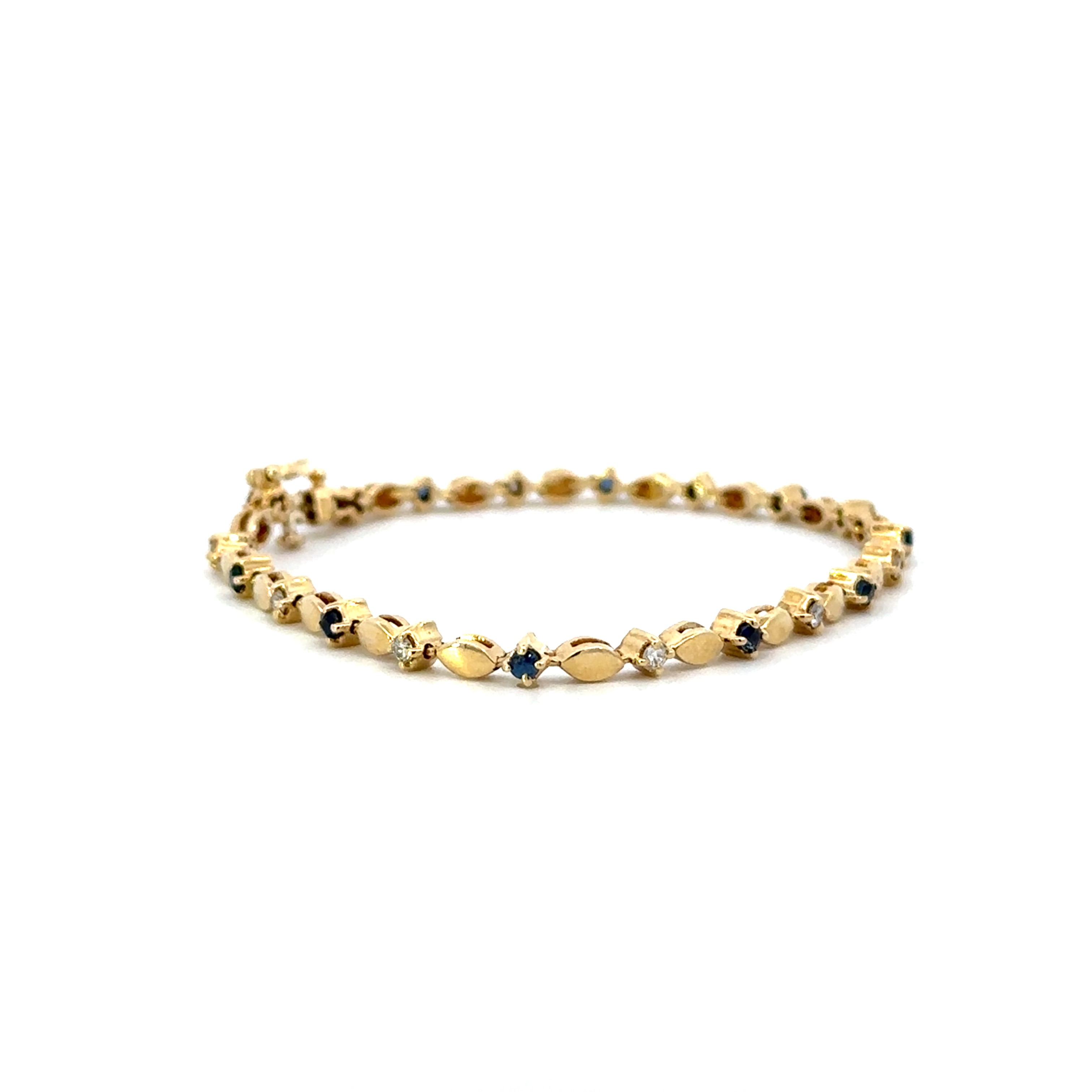 Estate Diamond and Sapphire Bracelet