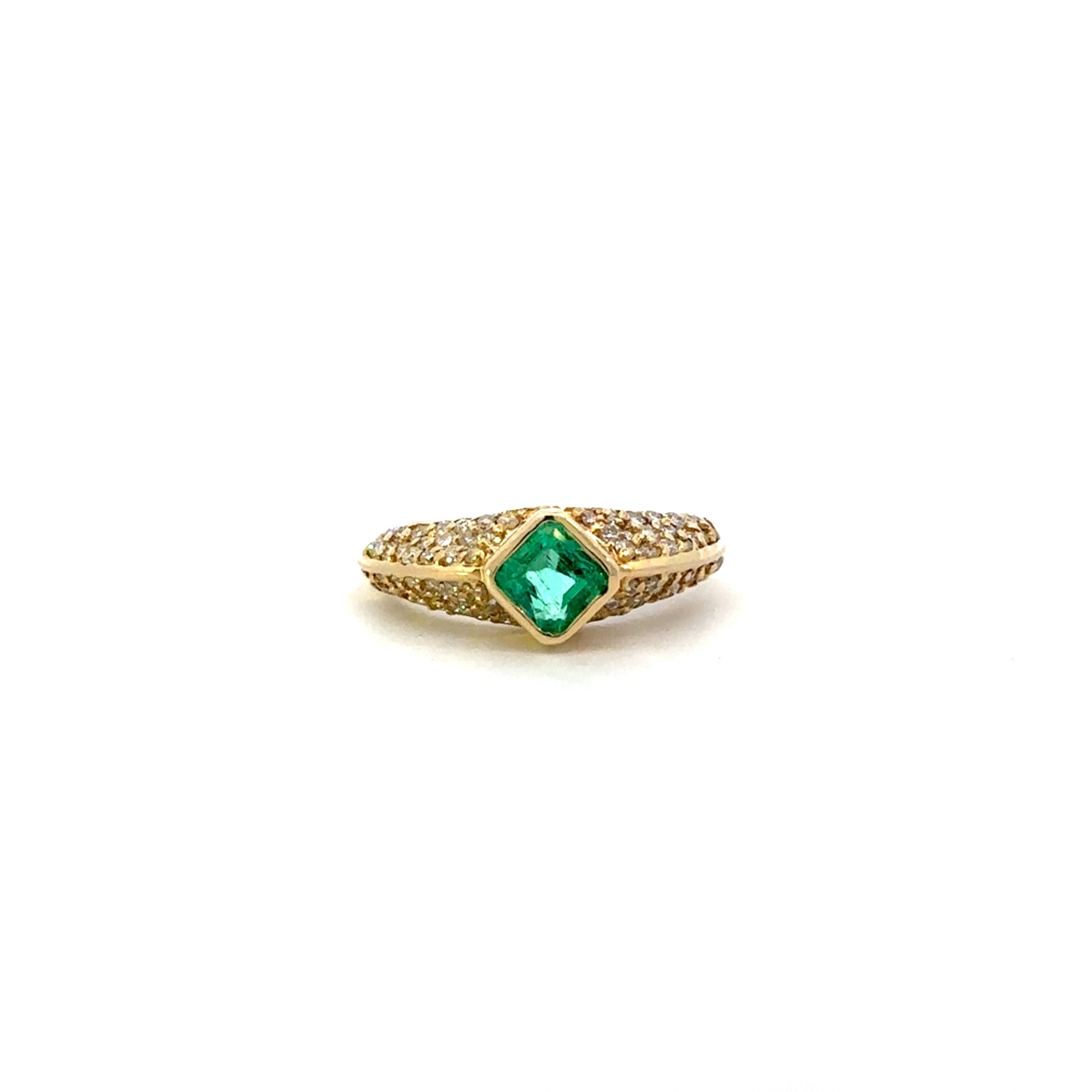 Estate Emerald and Diamond Ring