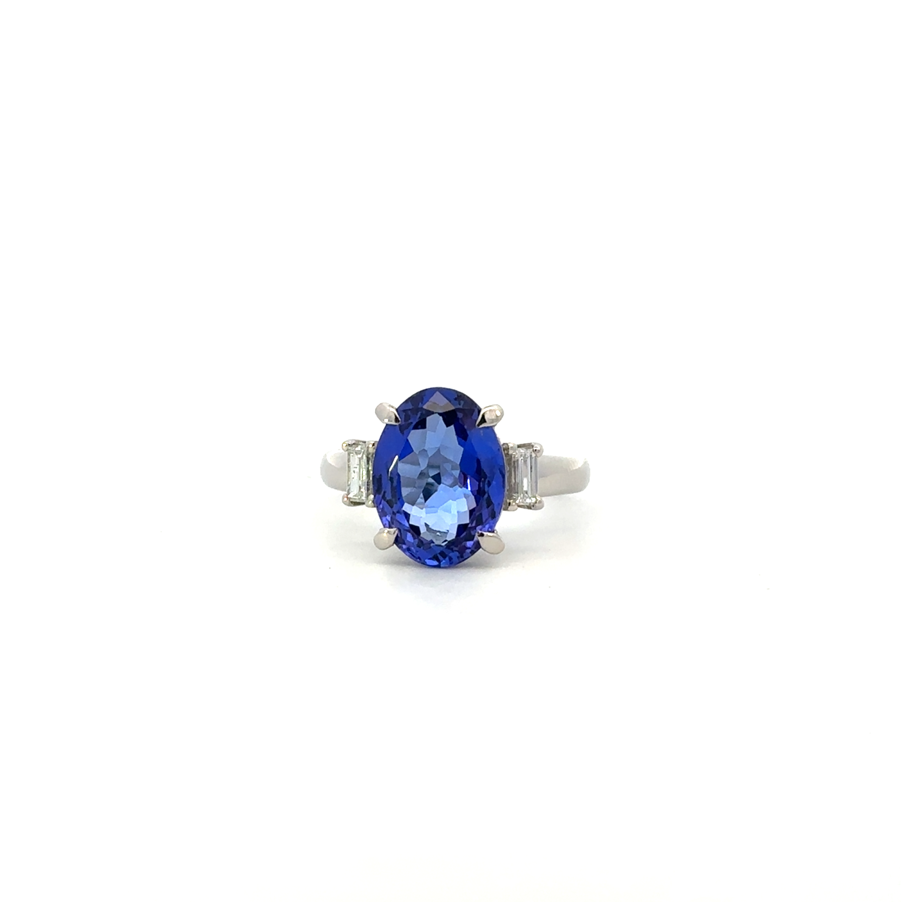 Estate Tanzanite and Diamond Ring