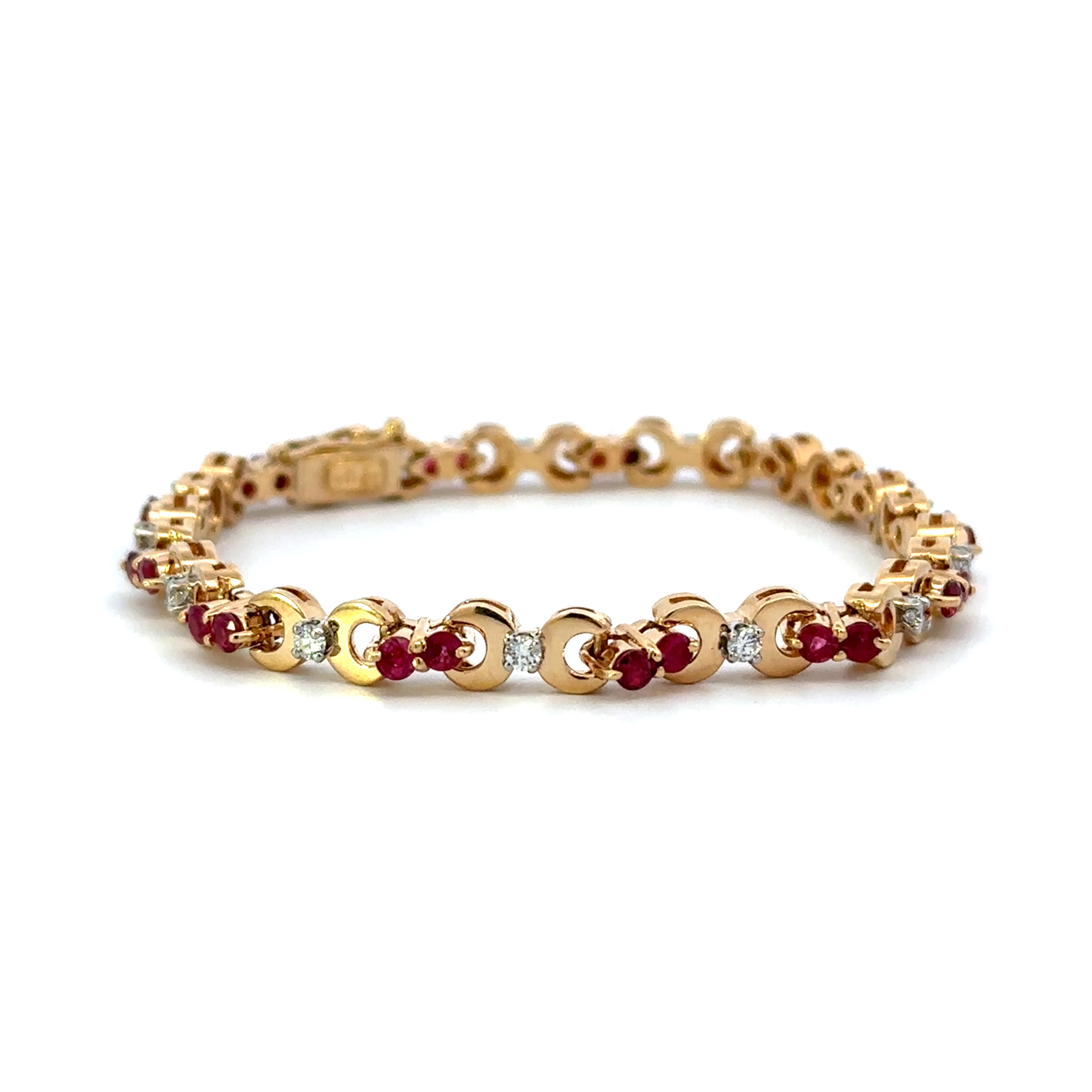 Estate Ruby and Diamond Bracelet