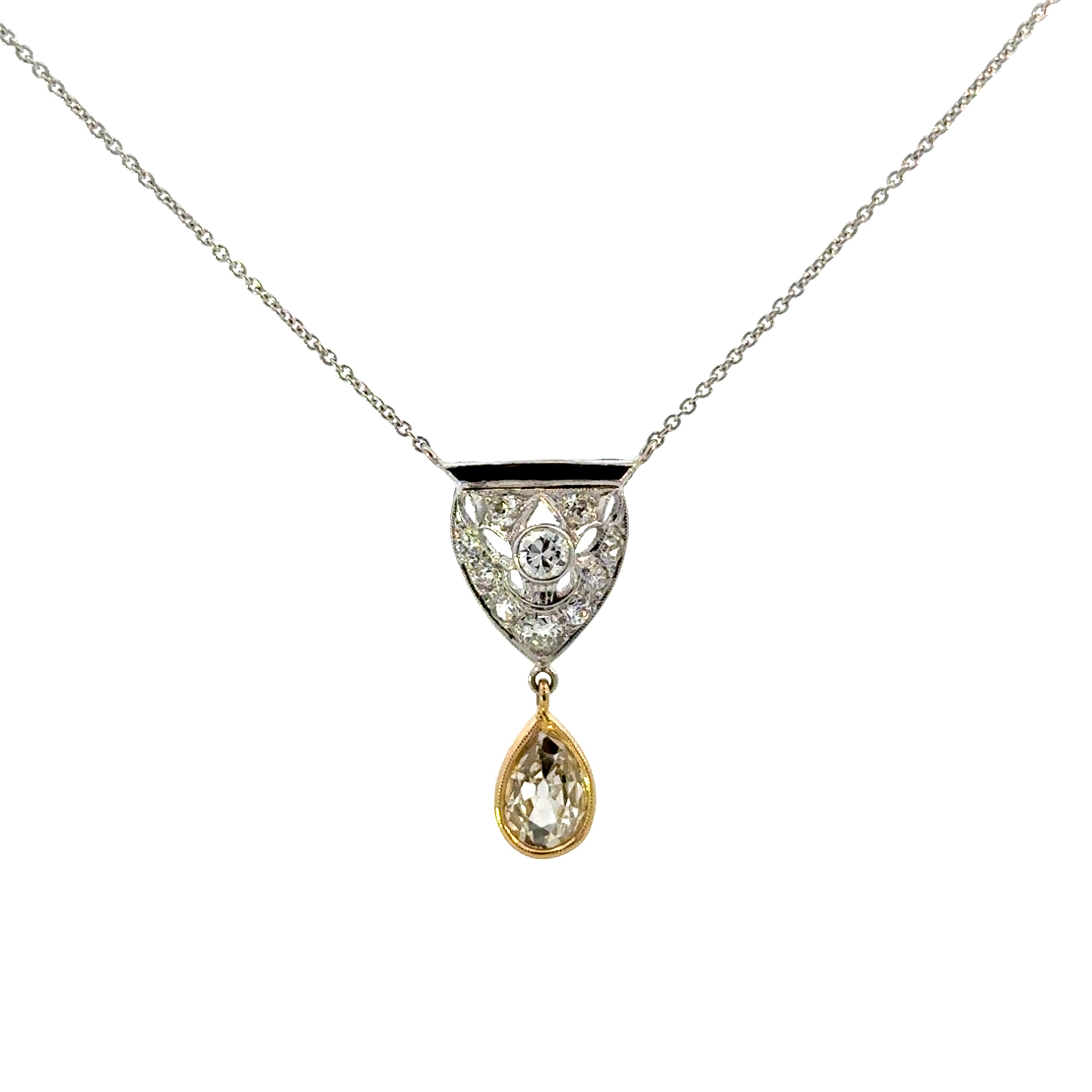 Estate Yellow Diamond Pendant