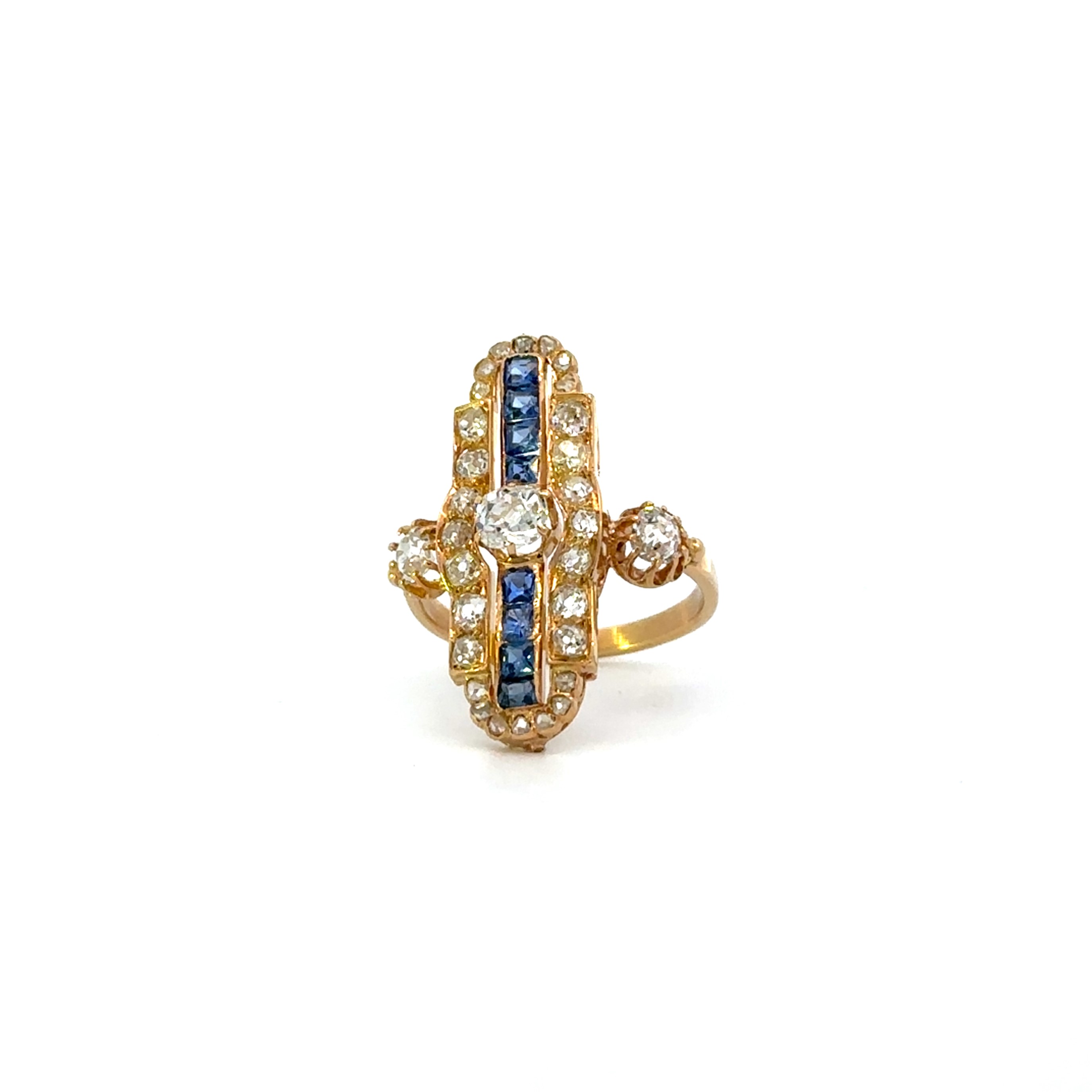 Estate Sapphire & Diamond Ring