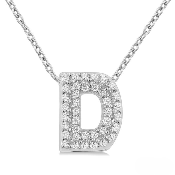 Diamond Bubble Initial Pendant