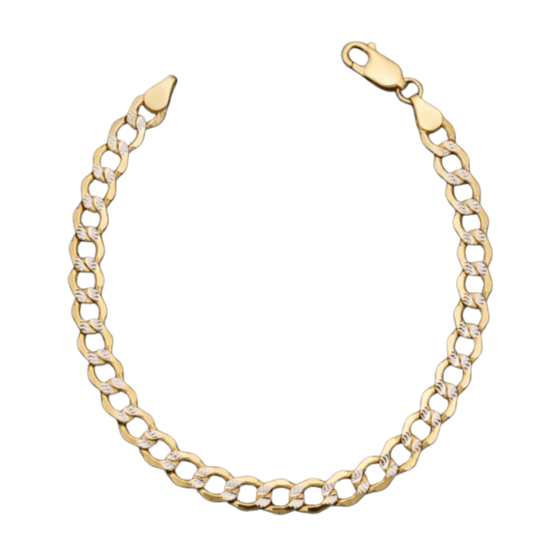 Pave Semisolid Curb LC Bracelet