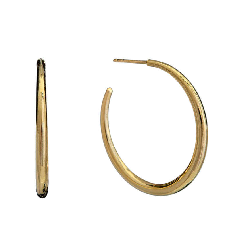 Graduated Open Hoop Earrings