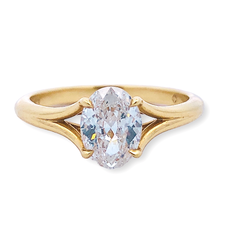 de Beers Forevermark .56ct Oval Diamond Engagement Ring