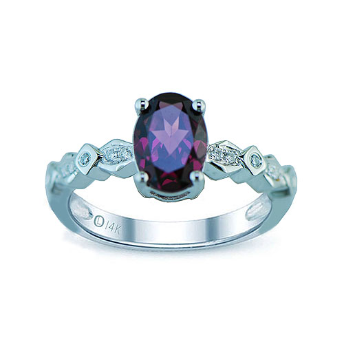 Amethyst & Diamond Ring