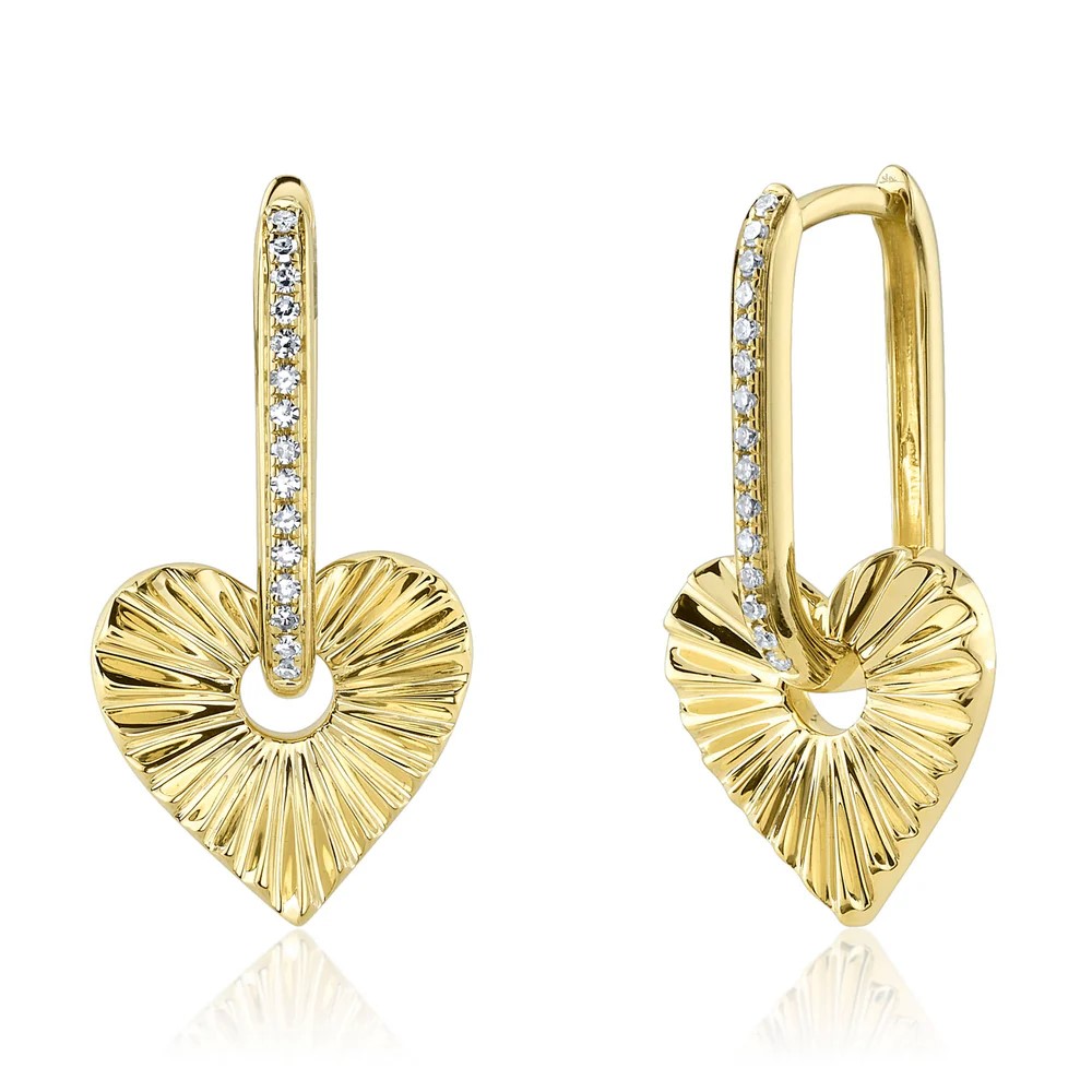 Diamond Heart Earrings