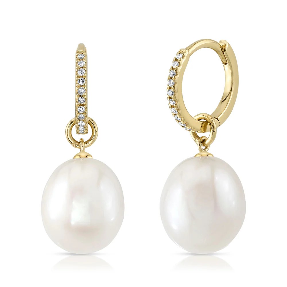 Pearl and Diamond Earrings