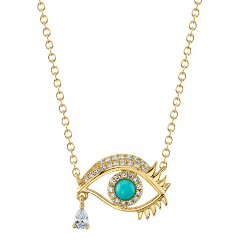 Pear Eye Necklace