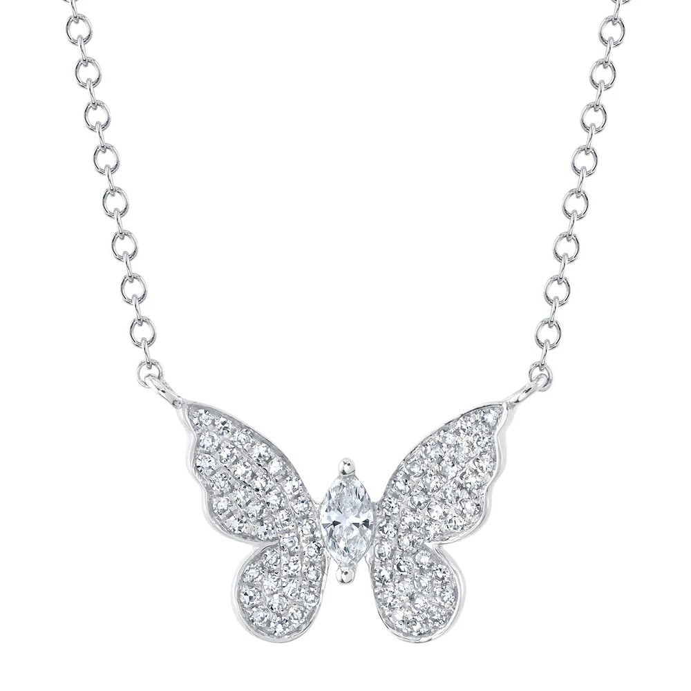 Diamond Butterfly Necklace