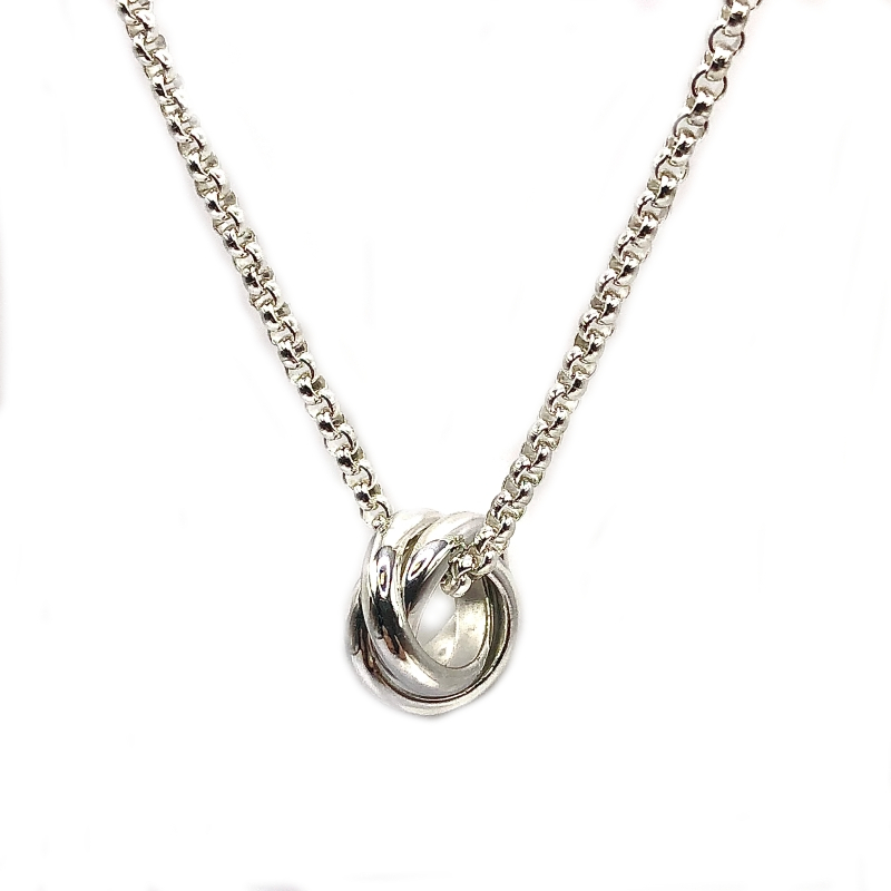 Slim Britt Silver Locket on Pearl Chain