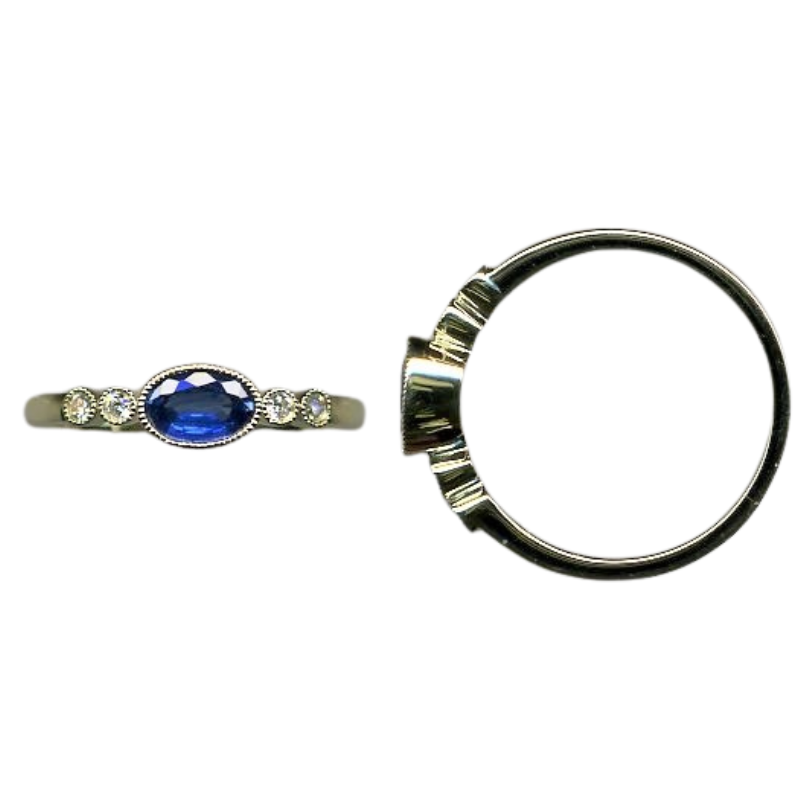 Oval Sapphire and Diamond Ring